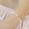 دستبند مروارید قلب توخالی
